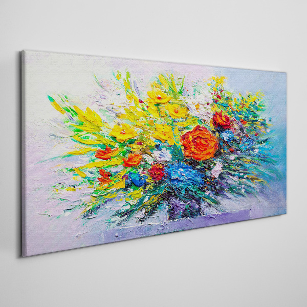 A floral arrangement in intense colours Canvas print