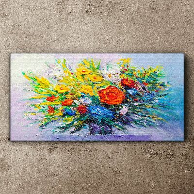 A floral arrangement in intense colours Canvas print