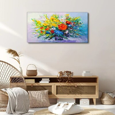 A floral arrangement in intense colours Canvas print