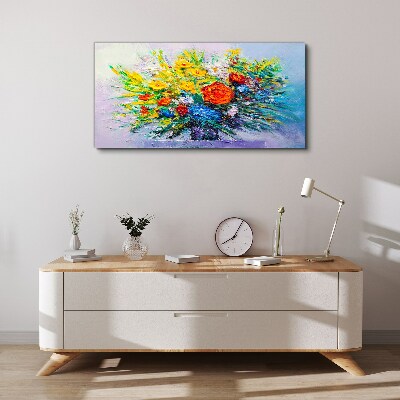 A floral arrangement in intense colours Canvas print