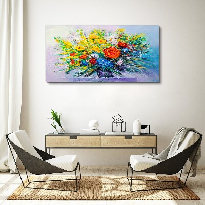 A floral arrangement in intense colours Canvas print