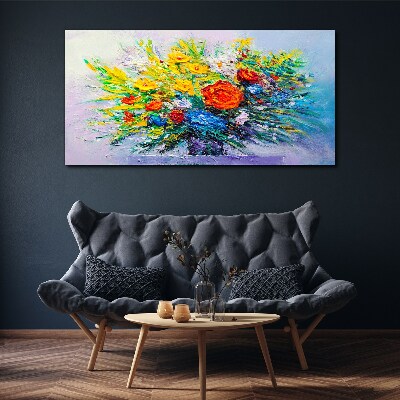 A floral arrangement in intense colours Canvas print