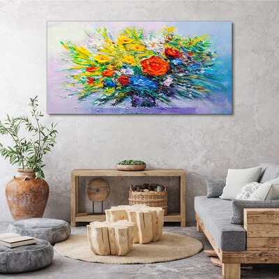 A floral arrangement in intense colours Canvas print