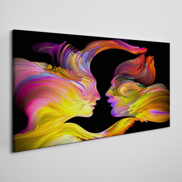 Emotional dialogue in colors Canvas print