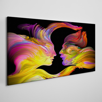 Emotional dialogue in colors Canvas print
