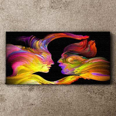 Emotional dialogue in colors Canvas print