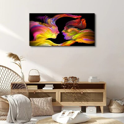 Emotional dialogue in colors Canvas print