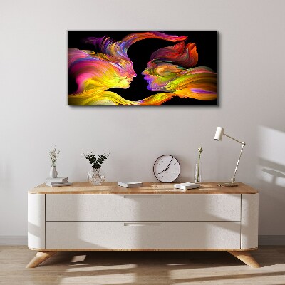 Emotional dialogue in colors Canvas print