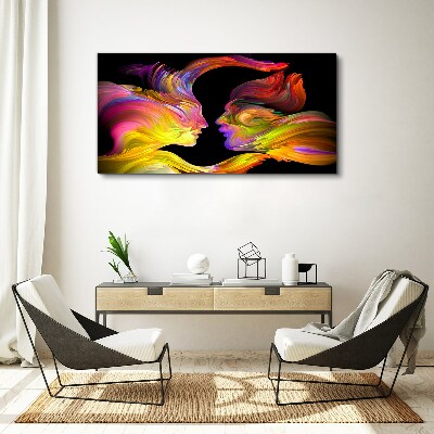 Emotional dialogue in colors Canvas print