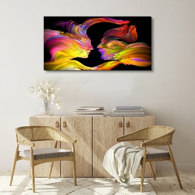 Emotional dialogue in colors Canvas print