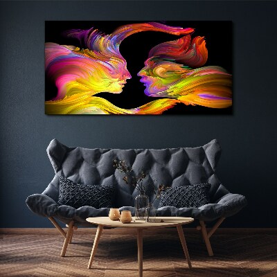 Emotional dialogue in colors Canvas print