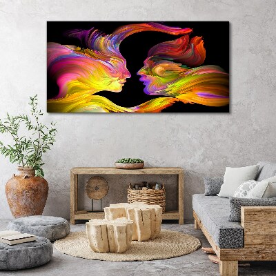 Emotional dialogue in colors Canvas print
