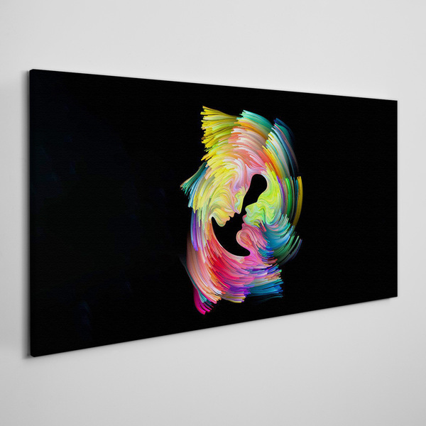 Colorful glances in the dark Canvas print