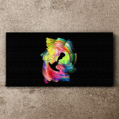Colorful glances in the dark Canvas print
