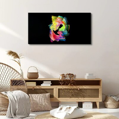 Colorful glances in the dark Canvas print