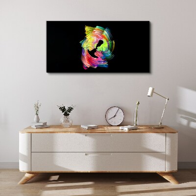 Colorful glances in the dark Canvas print