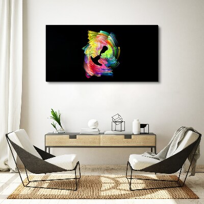 Colorful glances in the dark Canvas print