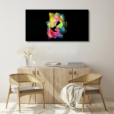 Colorful glances in the dark Canvas print