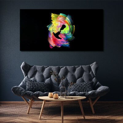 Colorful glances in the dark Canvas print