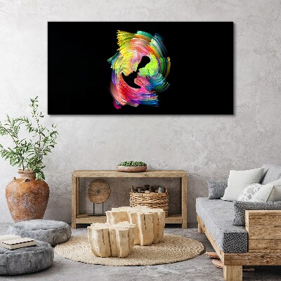 Colorful glances in the dark Canvas print
