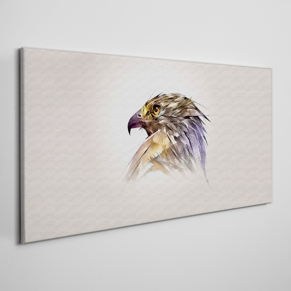 Portrait of an eagle in delicate shades Canvas print