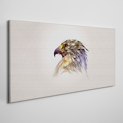 Portrait of an eagle in delicate shades Canvas print