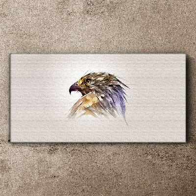 Portrait of an eagle in delicate shades Canvas print
