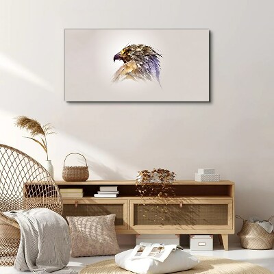 Portrait of an eagle in delicate shades Canvas print