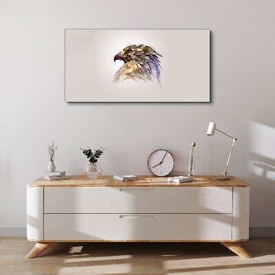 Portrait of an eagle in delicate shades Canvas print