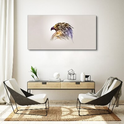 Portrait of an eagle in delicate shades Canvas print