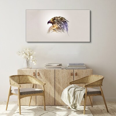 Portrait of an eagle in delicate shades Canvas print