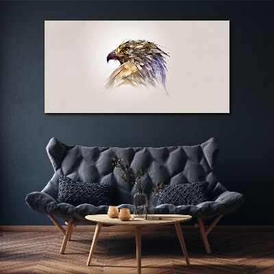 Portrait of an eagle in delicate shades Canvas print