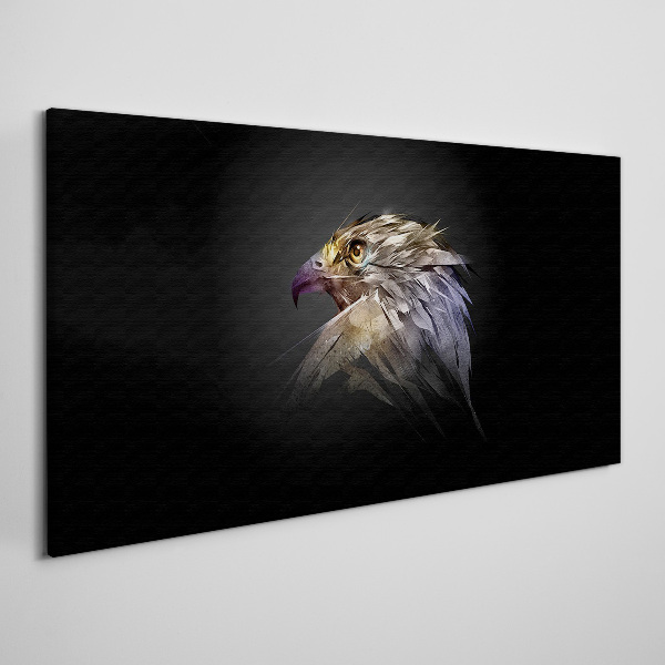 Portrait of an eagle in an abstract form Canvas print
