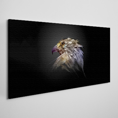 Portrait of an eagle in an abstract form Canvas print