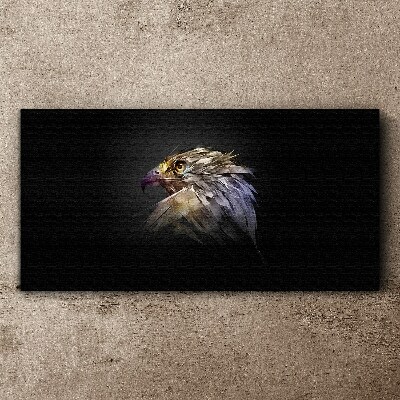 Portrait of an eagle in an abstract form Canvas print
