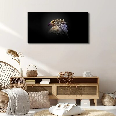 Portrait of an eagle in an abstract form Canvas print