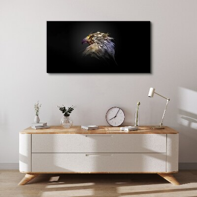 Portrait of an eagle in an abstract form Canvas print