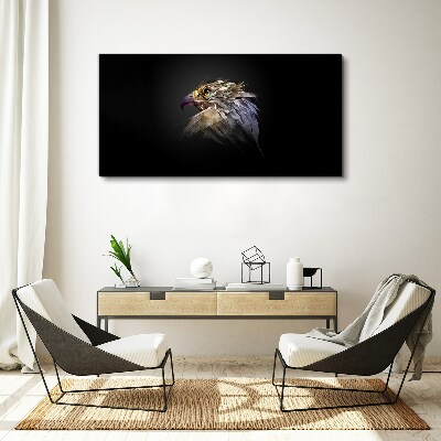 Portrait of an eagle in an abstract form Canvas print