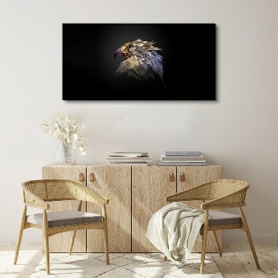 Portrait of an eagle in an abstract form Canvas print