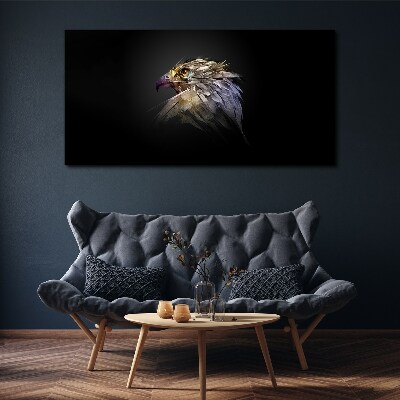 Portrait of an eagle in an abstract form Canvas print
