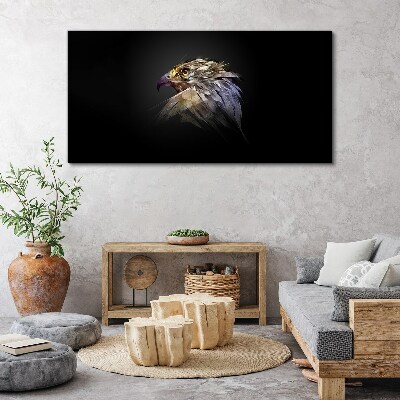 Portrait of an eagle in an abstract form Canvas print