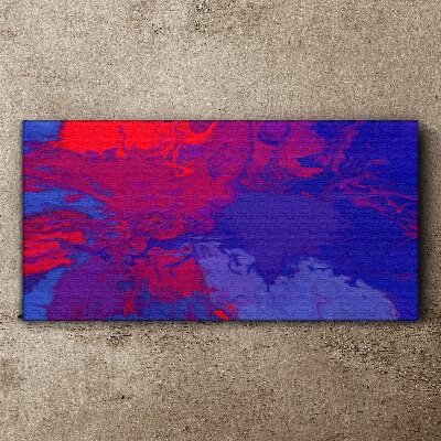 A wave of colors in purple and blue Canvas print