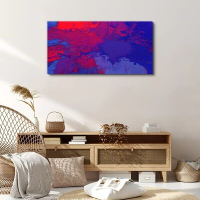 A wave of colors in purple and blue Canvas print