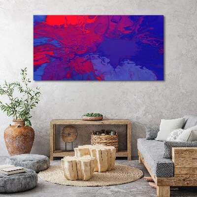 A wave of colors in purple and blue Canvas print