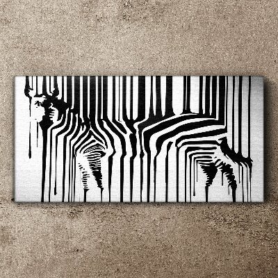 Distorted faces in black and white Canvas print
