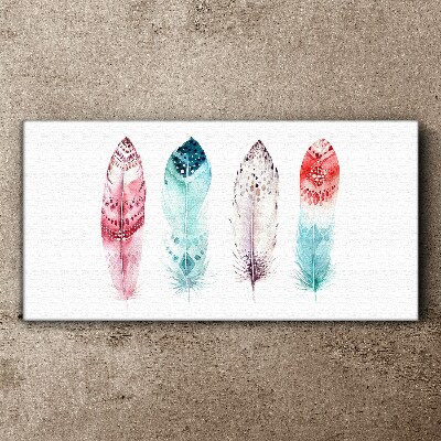 Feathers in pastel shades Canvas print
