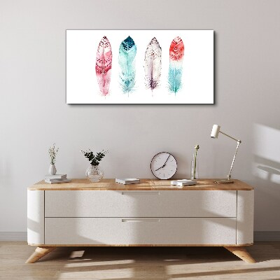 Feathers in pastel shades Canvas print