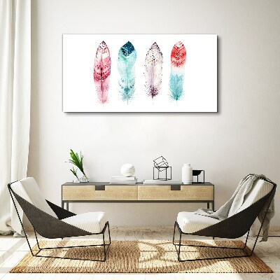 Feathers in pastel shades Canvas print