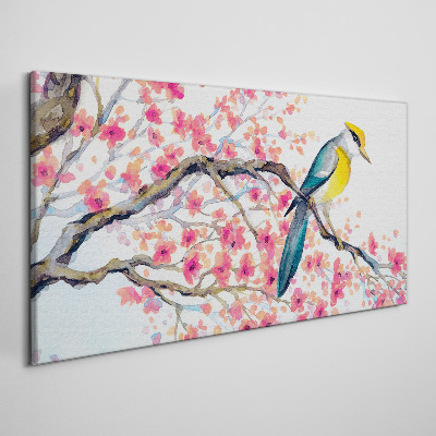 Spring bird on a branch Canvas print