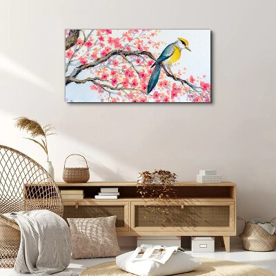 Spring bird on a branch Canvas print
